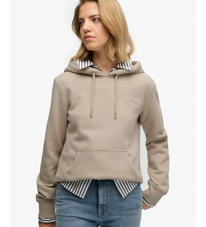 Superdry para mujer. W2012667A Sudadera Essential gris (L), Casual, Algodón