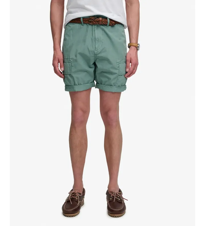 Superdry para hombre. M7110485A Bermudas Ripstop Light Cargo verde (28), Casual, Algodón