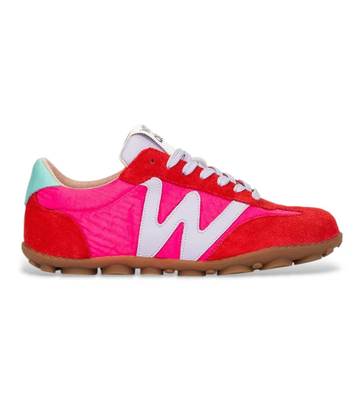 Wonders para mujer. AP-2101 Zapatillas de piel Nysa rosa (37), Plano, Cordones, Casual