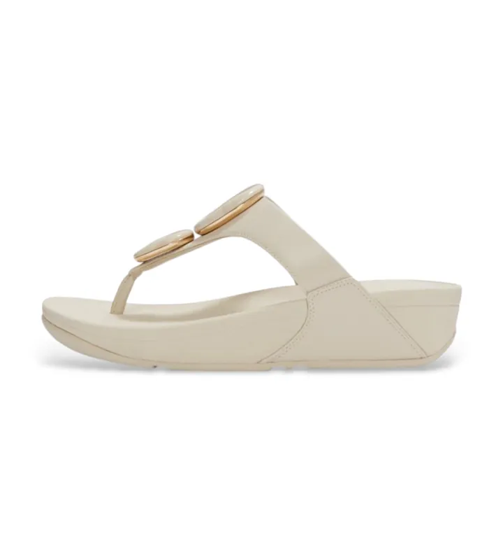Fitflop para mujer. A4T-A99 Sandalias Lulu Marbled-Stone Toe-Post beige (37), 3 a 5cm, Ninguno, Casual