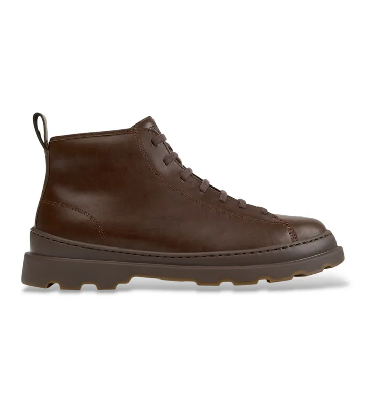 Camper para hombre. K300535-005 Botines de piel Brutus+ marrón (39), Plano, Ninguno, Casual