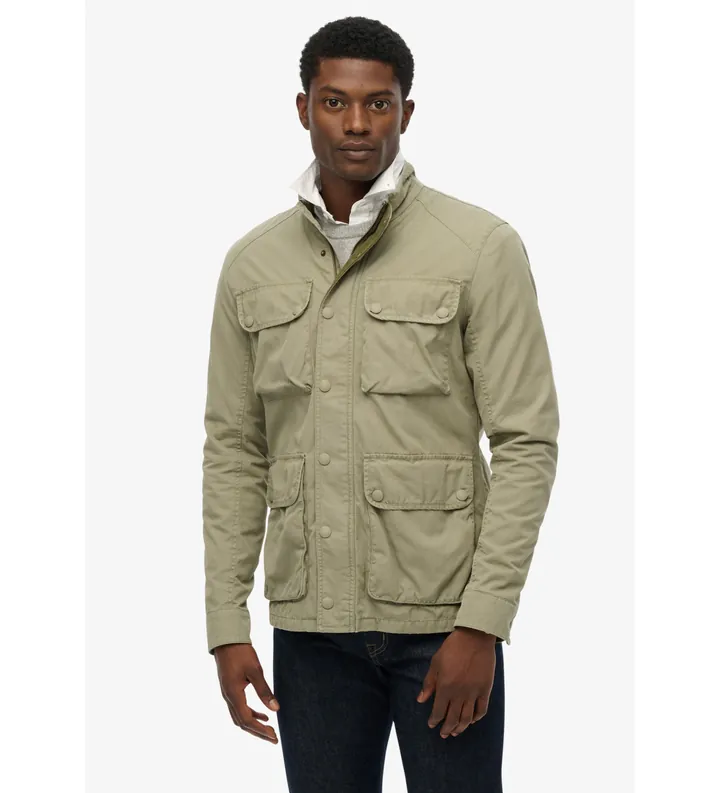 Superdry para hombre. M5012233A Chaqueta State 4 Pocket beige (M), Casual, Algodón