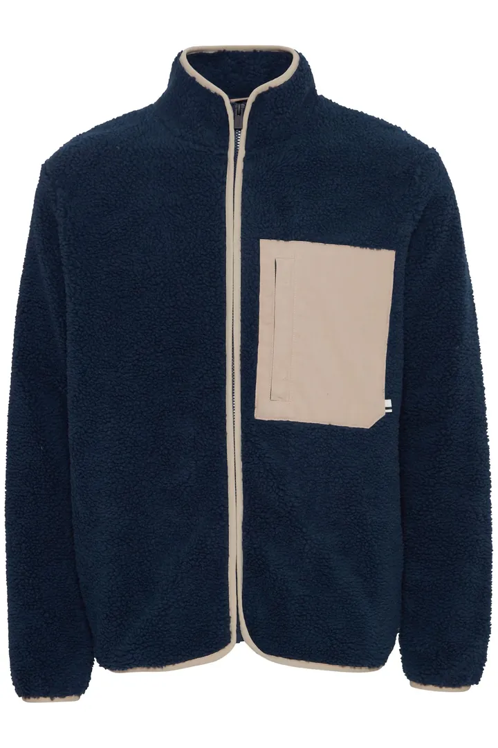 !Solid Chaqueta de entretiempo azul oscuro