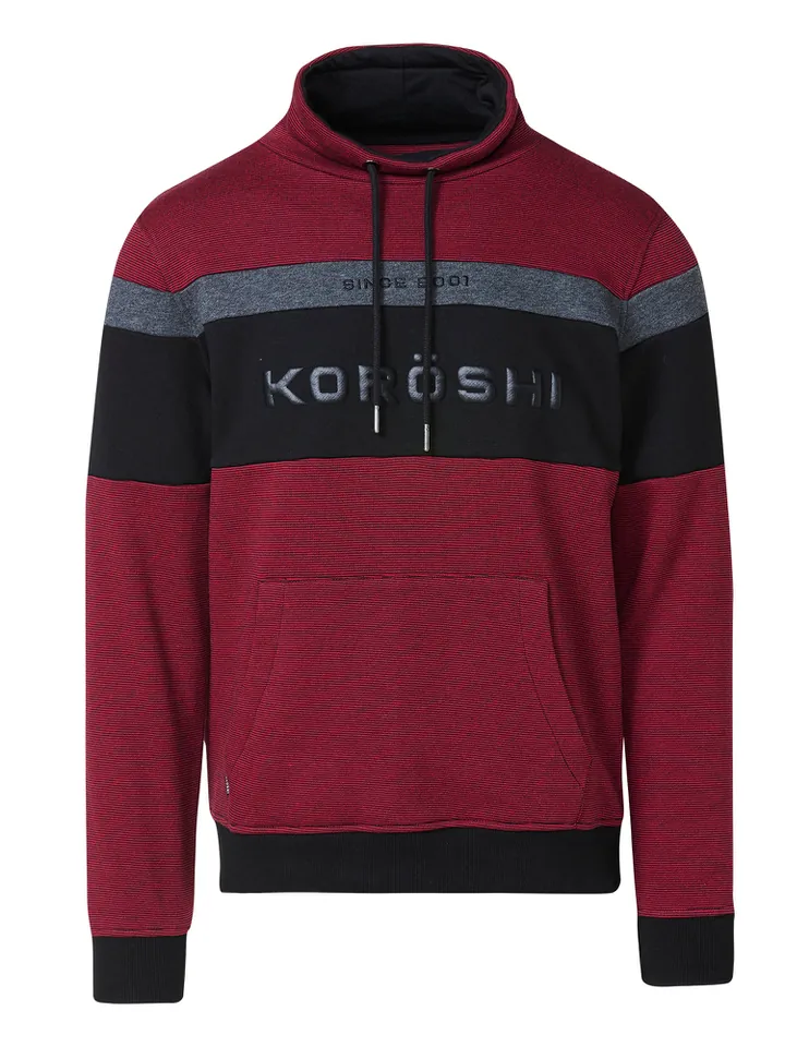 KOROSHI Jersey gris oscuro / rojo / negro