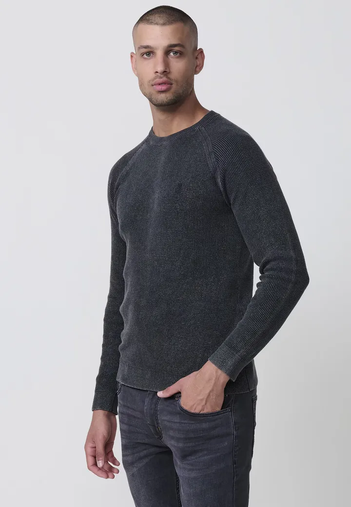 KOROSHI Jersey  gris / negro moteado