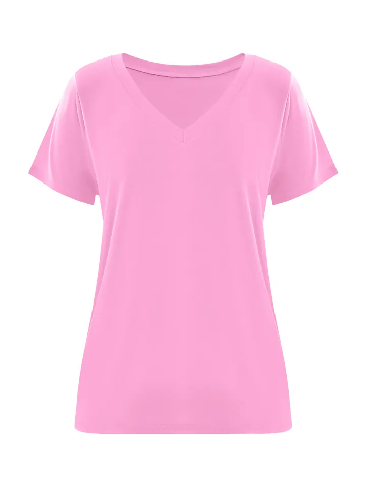 Imily Bela Camiseta rosa claro