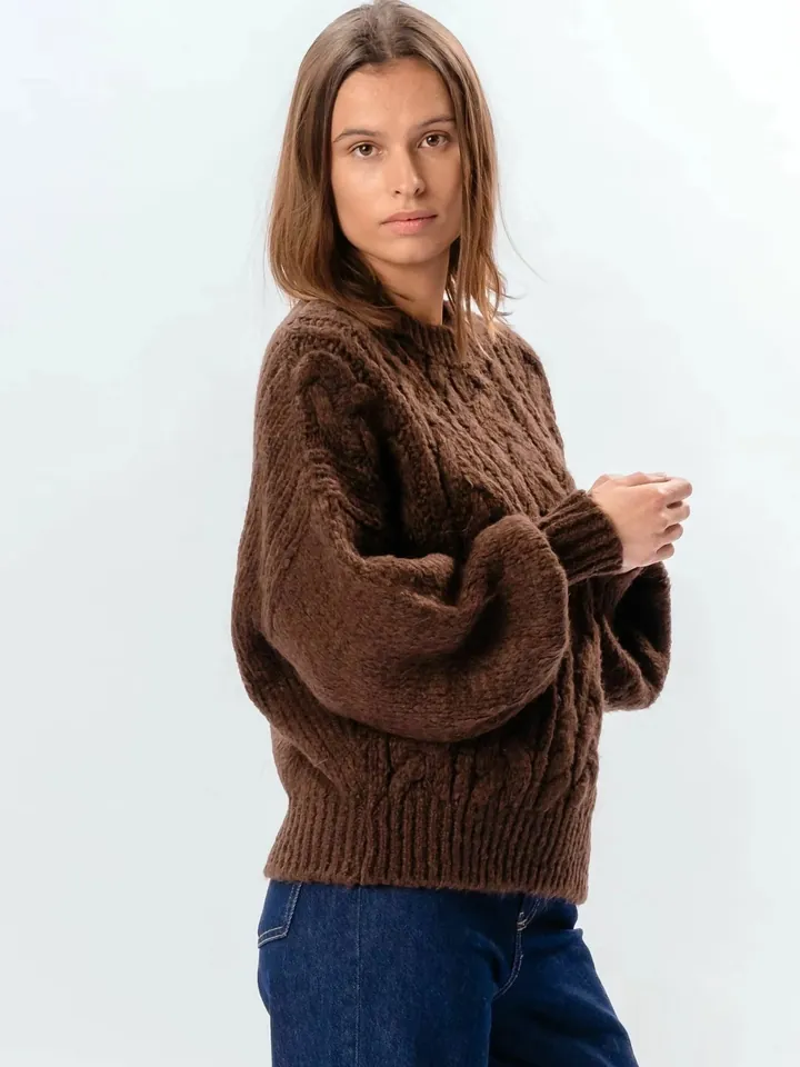 TEESHOPPEN Jersey ' Emma Cable '  chocolate