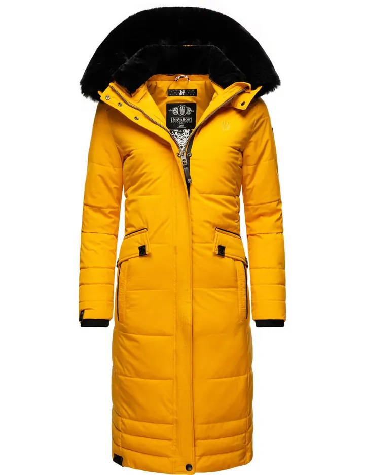 NAVAHOO Abrigo de invierno 'Fahmiyaa' amarillo / negro