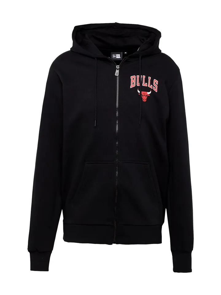 NEW ERA Sudadera con cremallera 'ESSENTIALS CHIBUL' rojo / negro / blanco
