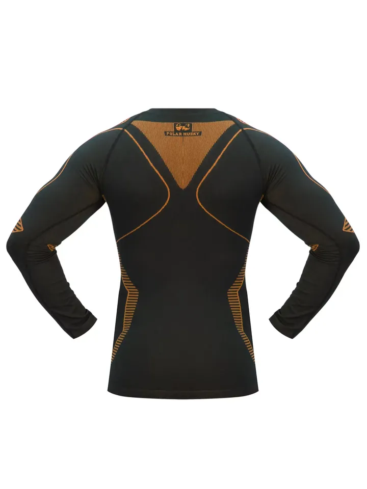 Polar Husky Camiseta térmica naranja / negro