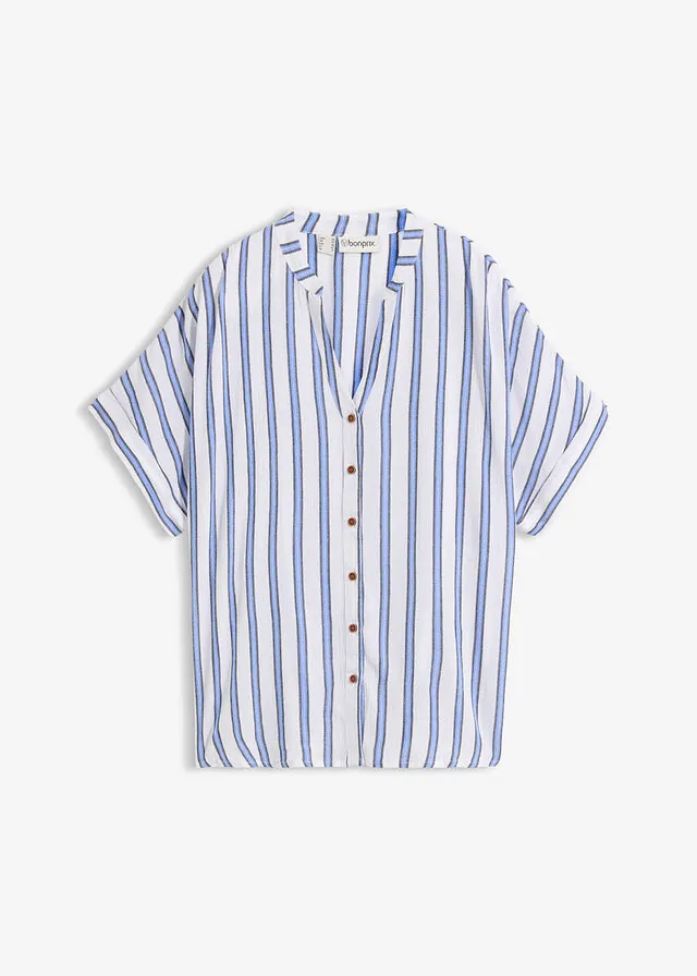 Blusa arrugada de viscosa fluida