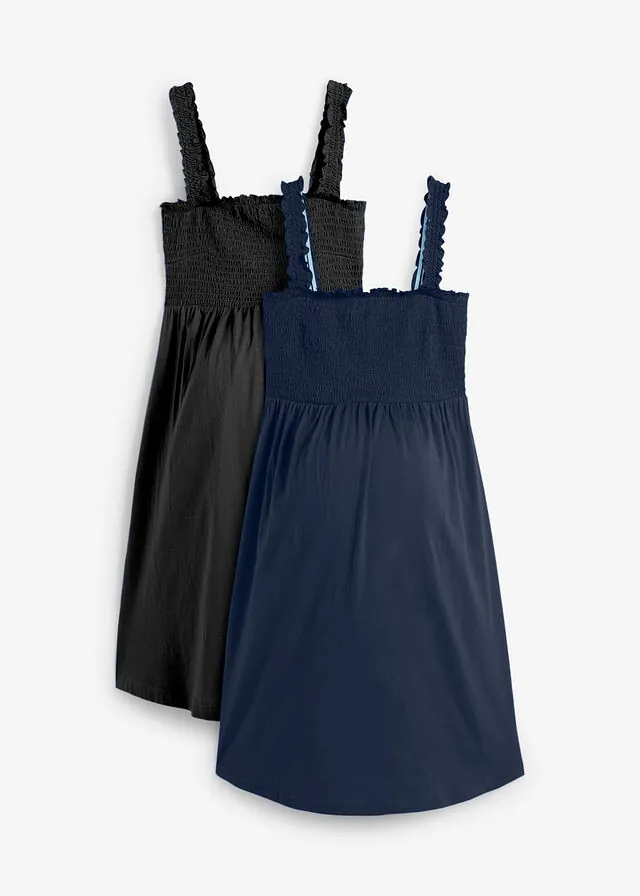 Vestidos premamá de algodón orgánico (2 unidades)