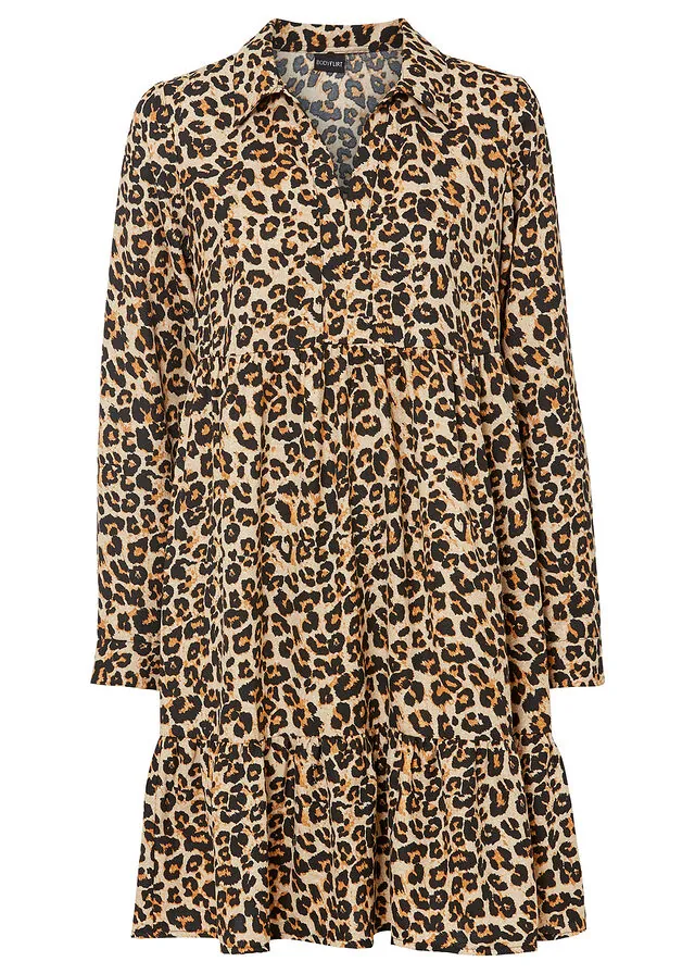 Vestido con estampado animal