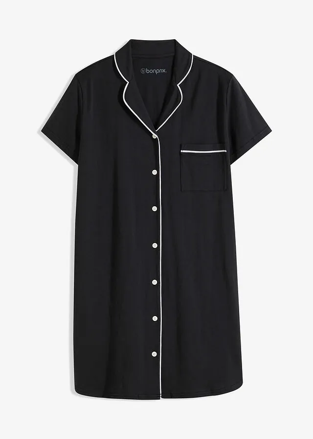 Camisón corto de algodón orgánico puro