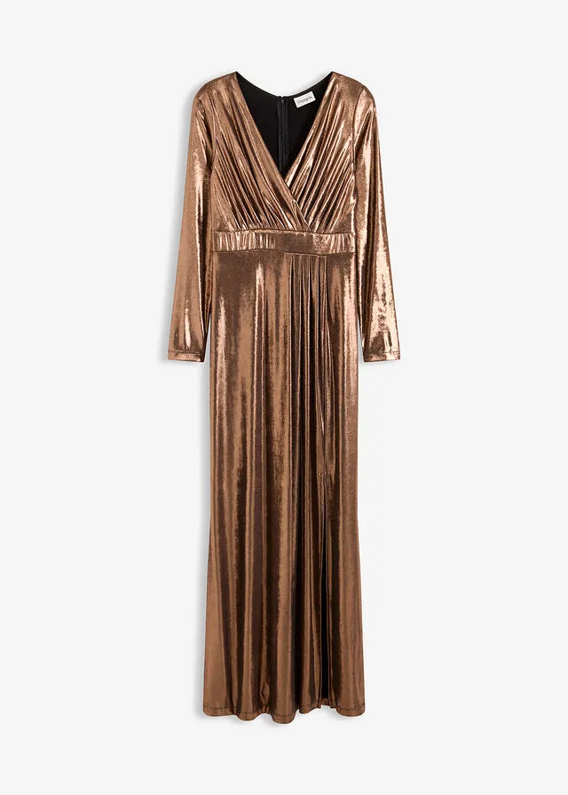 Vestido de noche de punto fino con brillo