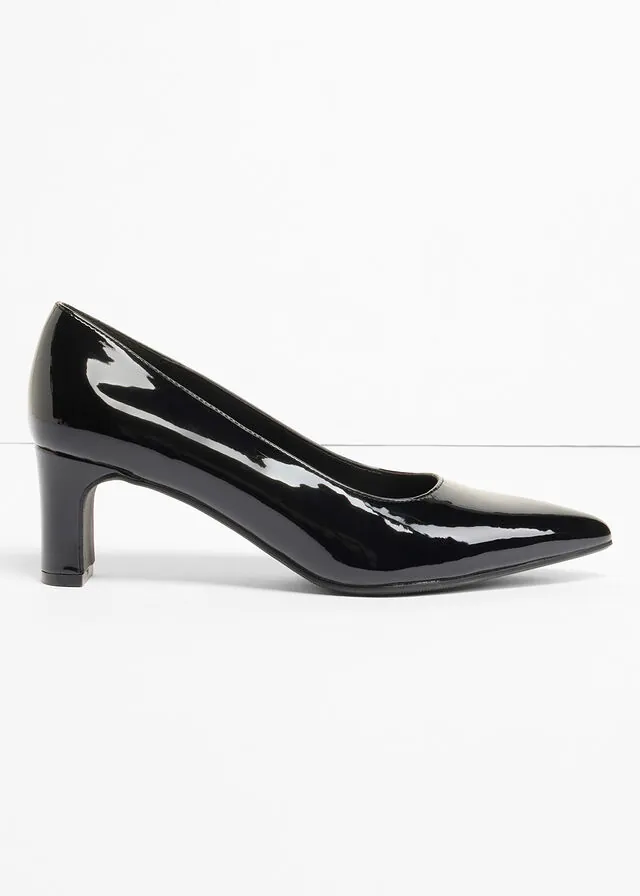 Tacones con aspecto lacado