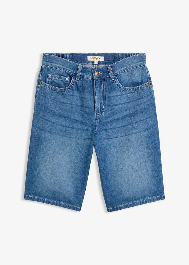 Bermudas vaqueras ligeras, mid waist, con cintura cómoda