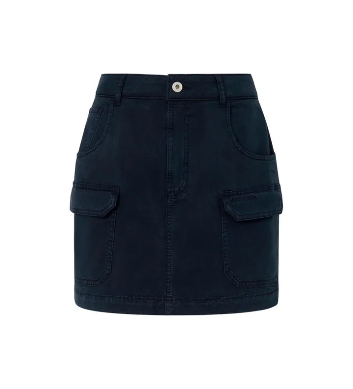 Pepe Jeans para mujer. PL901102 Falda Tara marino (XS), Casual, Algodón