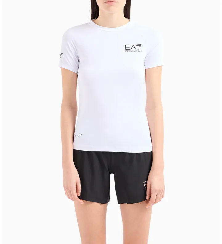 EA7 para mujer. 8NTT70_TJEMZ Camiseta Multi-Sport Ventus7 blanco (3XL), Casual, Poliamida, Manga corta