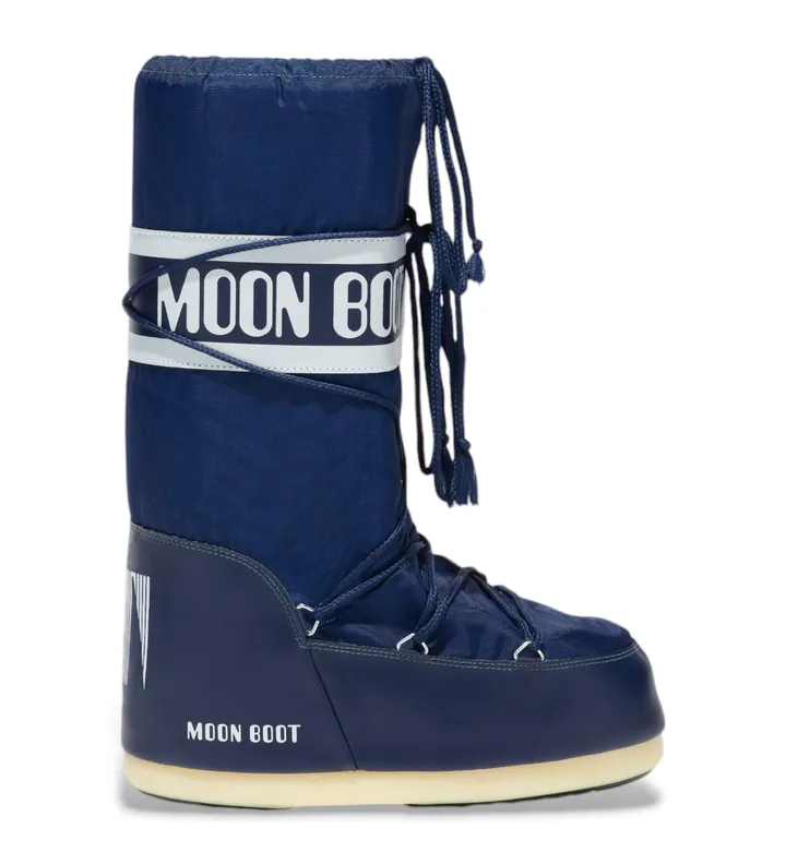 Moon Boot para mujer. 80D1400440 Botas Icon Nylon azul (39/41), Plano, Ninguno, Casual, Nieve