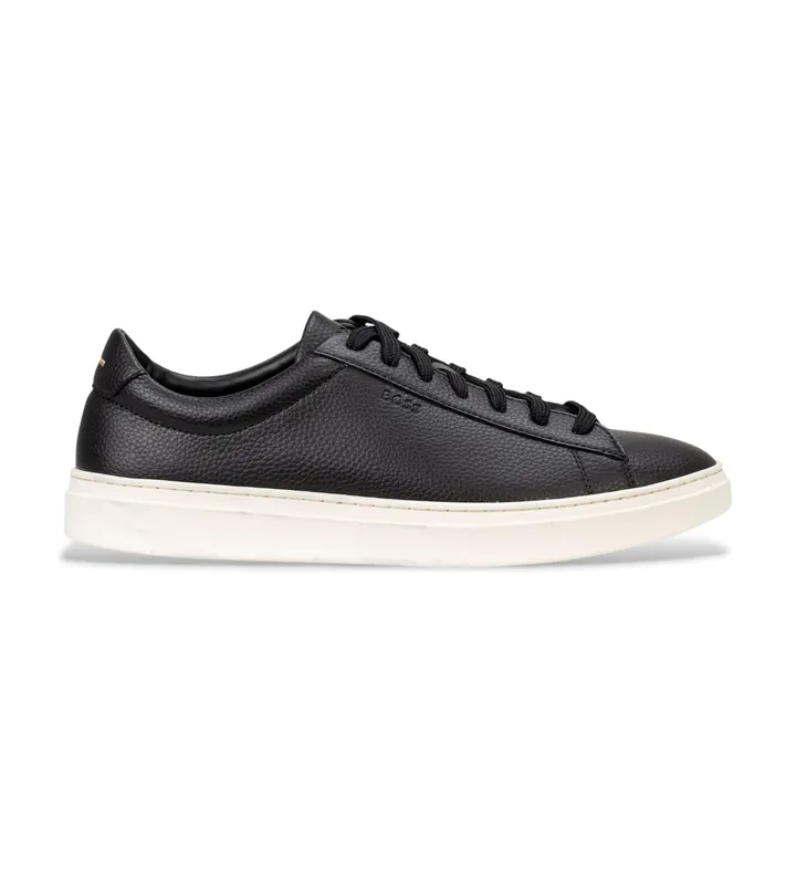 BOSS para hombre. 50548716 Zapatillas de Piel Kieran Tenn negro (40), Plano, Cordones, Casual
