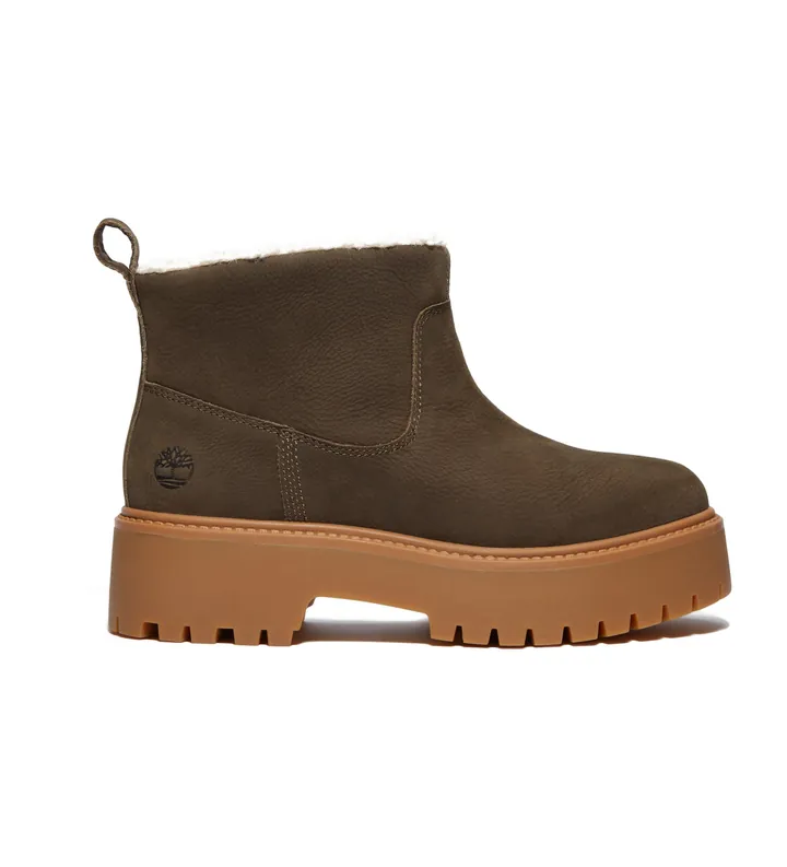 Timberland para mujer. TB0A283GW011 Botines de piel Stone Street verde (36 W), 3 a 5cm, Ninguno, Casual