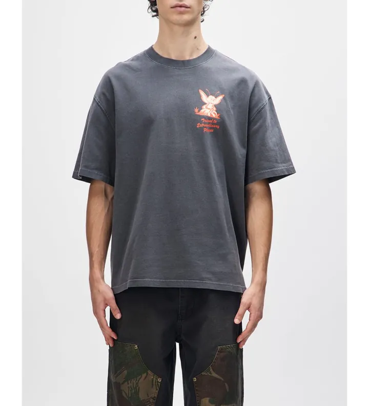 Deus Ex Machina para hombre. DUF251449C Camiseta 24h gris oscuro (XS), Casual, Algodón, Manga corta