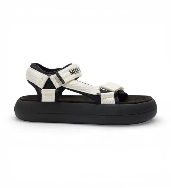 Moon Boot para mujer. 80D2420010 Sandalias Icon Slide blanco (36), Plano, Velcro, Casual