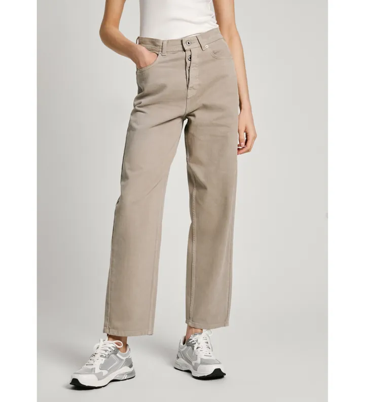 Pepe Jeans para mujer. PL204739YH3 Jeans Barrel Uhw verde (29/30), Casual, Denim, Algodón Orgánico, Sostenible