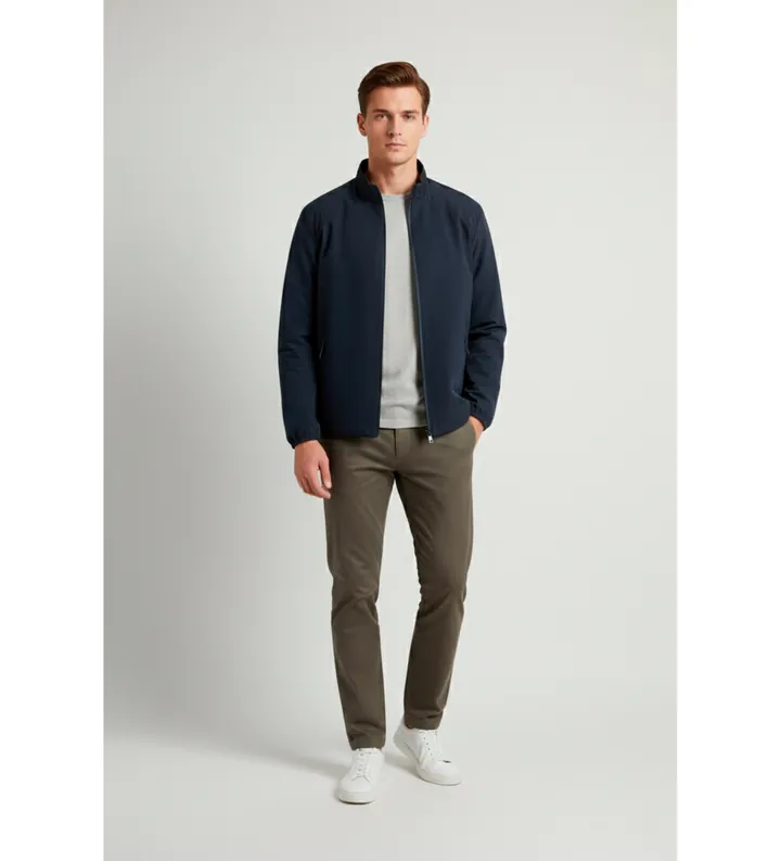 Woolrich para hombre. CFWOOU1162MRUT4018 Chaqueta Bomber Sailing acolchada marino (M), Casual, Poliéster