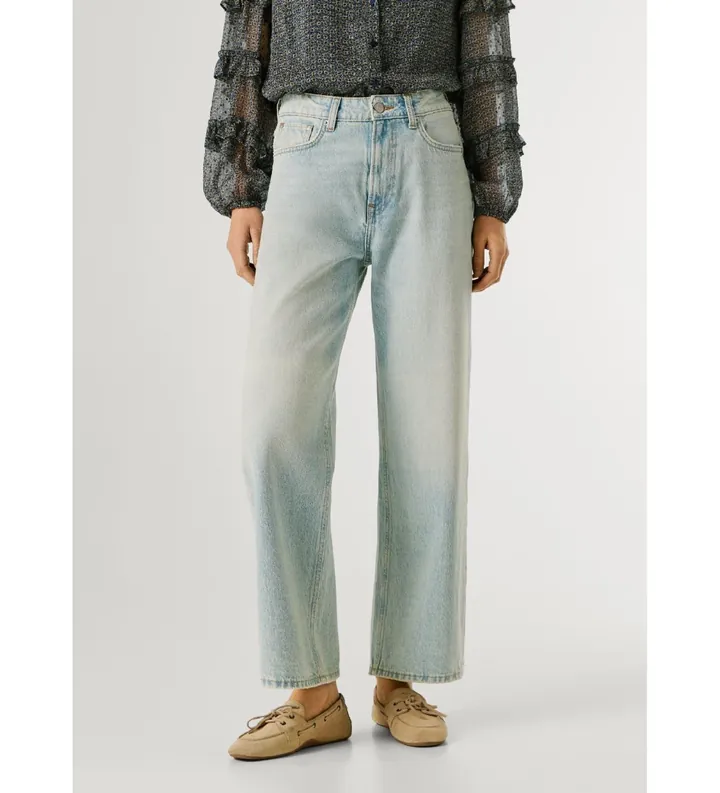 Pepe Jeans para mujer. PL20473182V1 Jeans Straight Lexa azul (24/30), Casual, Algodón, Denim