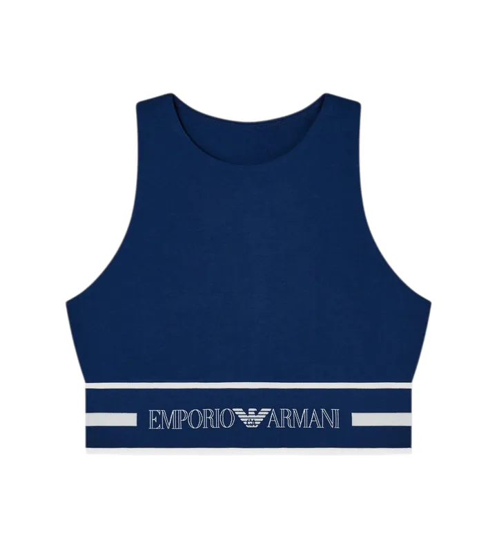 Emporio Armani para mujer. EW002960_AF19023 Top Everyday marino (S), Casual, Deportivo, Algodón, Multideporte, Sin mangas / Tirantes
