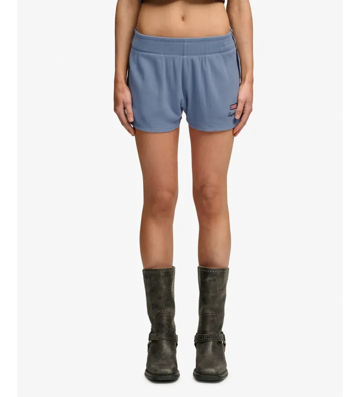 Superdry para mujer. W7110506A Short Waffle Retro azul (S), Casual, Algodón