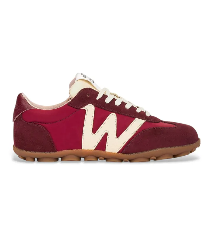 Wonders para mujer. AP-2101 Zapatillas de piel Nysa rojo (36), Plano, Cordones, Casual