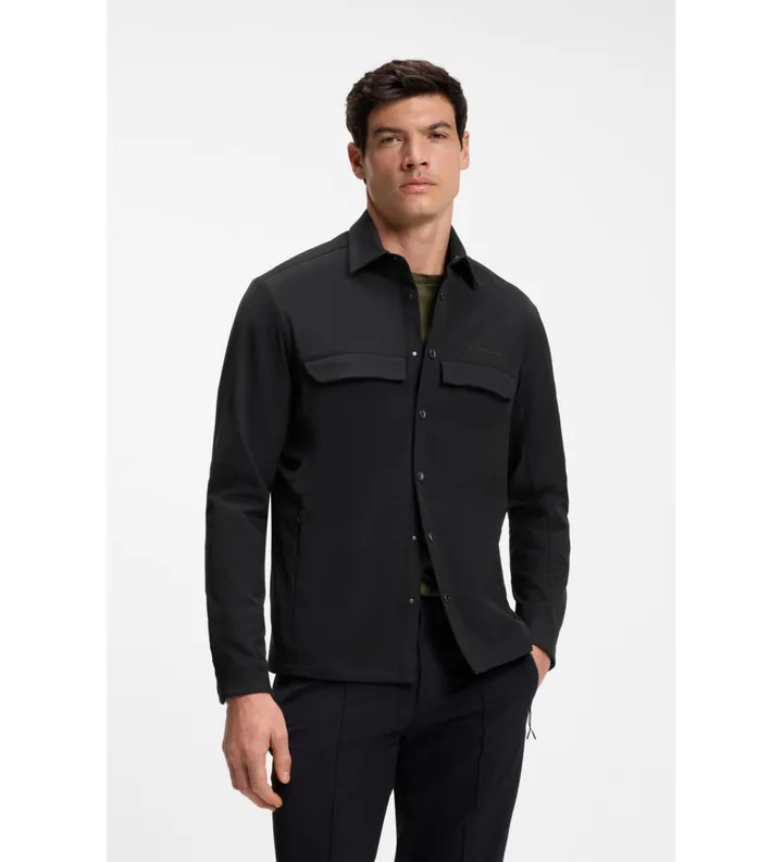 BOSS para hombre. 50560403 Camisa Spirit70 negro (3XL), Casual, Clásico, Poliéster, Manga larga
