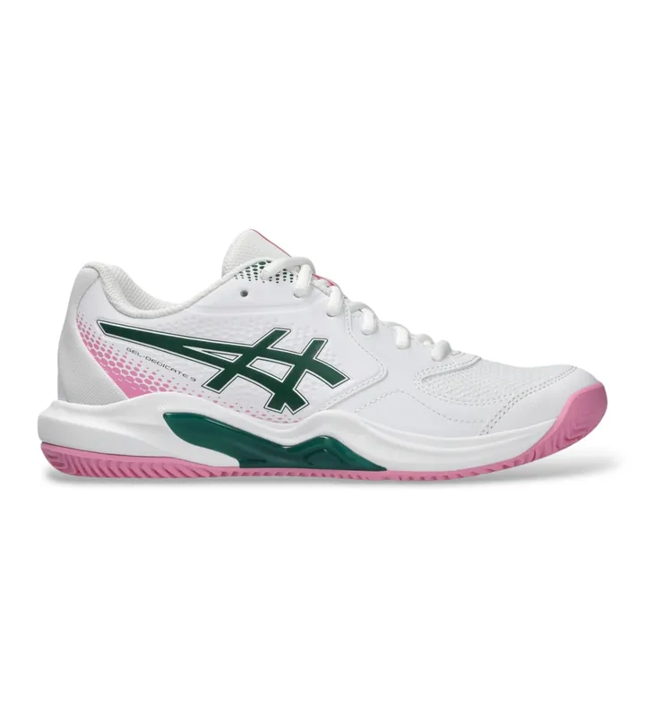 Asics para mujer. 1042A318 Zapatillas GEL-Dedicate 9 Padel blanco (38), Plano, Cordones, Casual, Deportivo, Tenis/Padel, Mesh