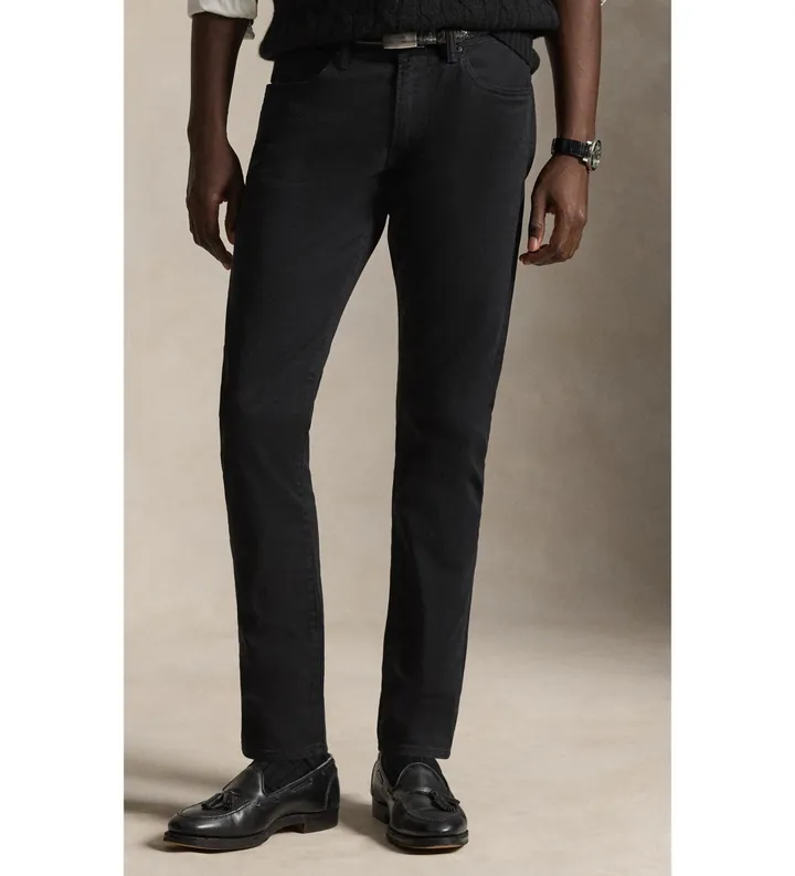Polo Ralph Lauren para hombre. 710973867002 Jeans elásticos Sullivan Slim Fit negro (29/32), Casual, Algodón