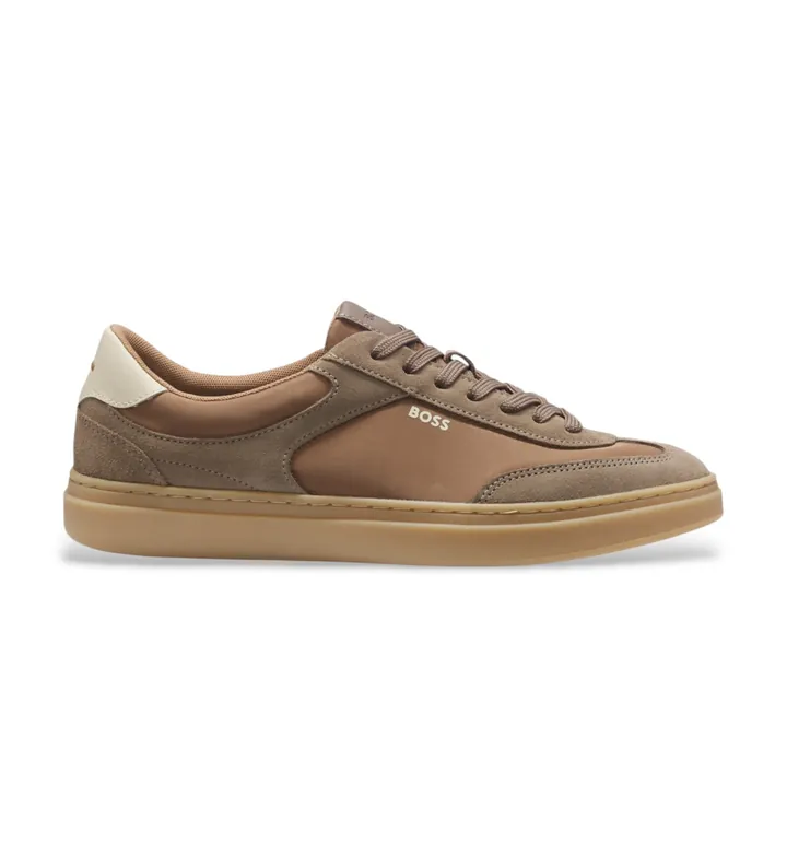 BOSS para hombre. 50567947 Zapatillas Kieran Tenn beige (39), Tela, Plano, Cordones, Casual