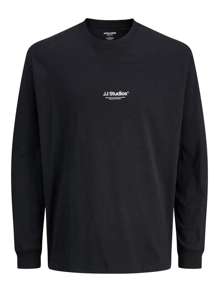 JACK & JONES Camiseta 'JJESoho' negro / blanco