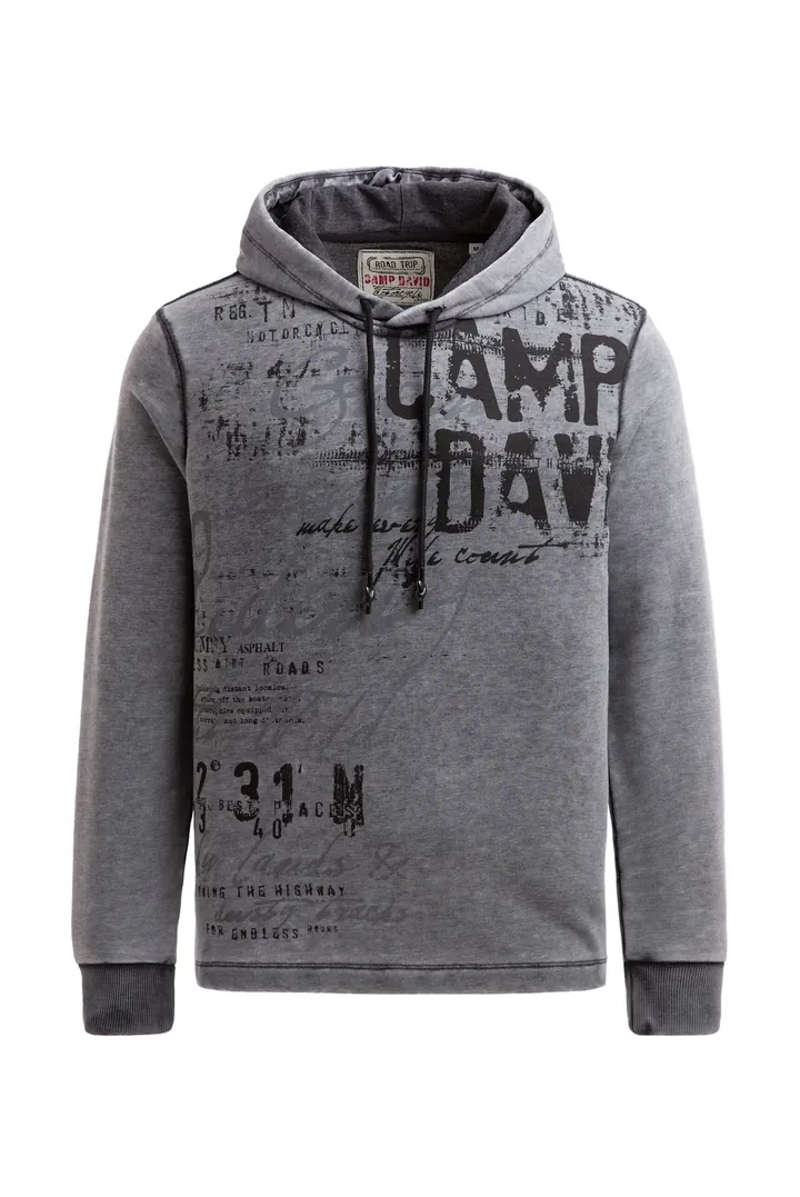 CAMP DAVID Sudadera  gris / negro