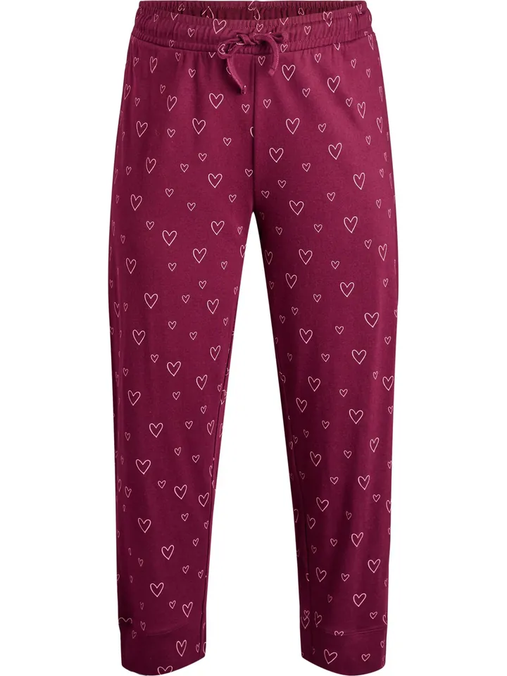 Zizzi Pantalón de pijama 'Mtanji'  rojo vino / blanco
