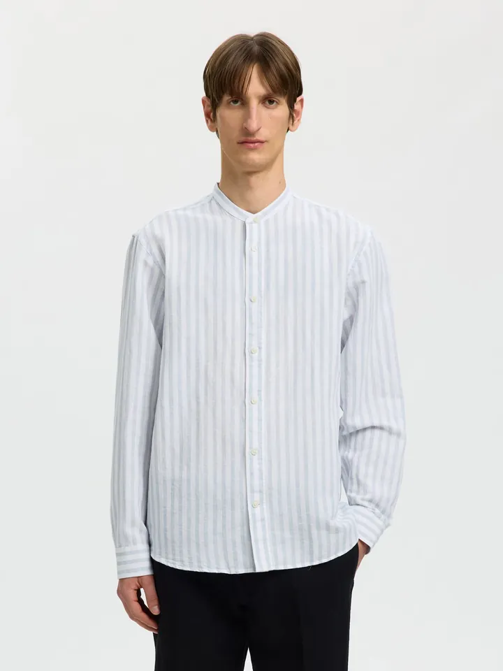 SELECTED Camisa 'SLHClay'  azul claro / blanco