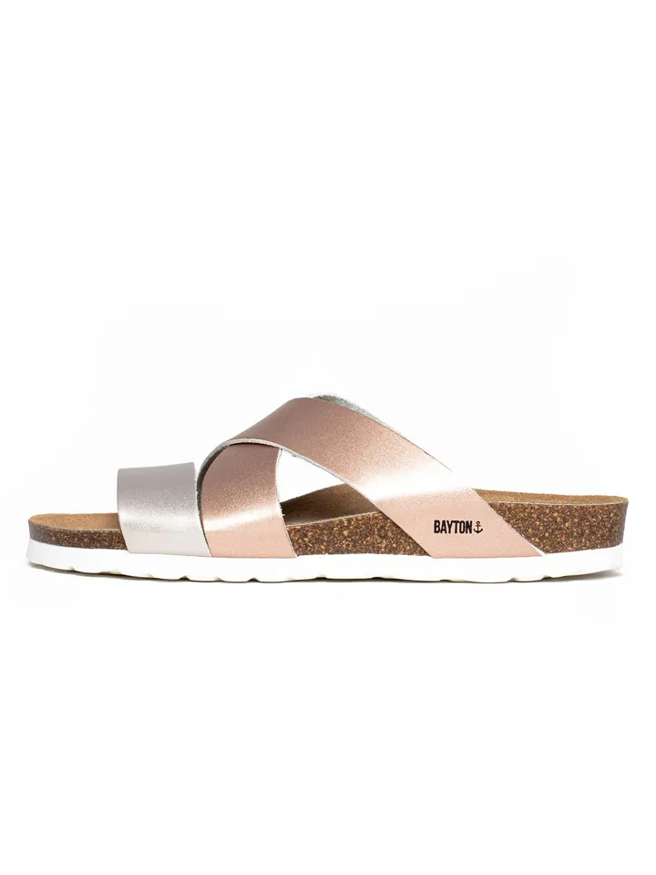 Bayton Zapatos abiertos marrón / bronce / negro / plata