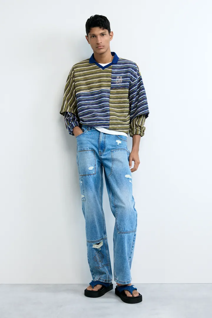 Desigual, Pantalón vaquero costuras, Hombre, Algodon, Azul, 28