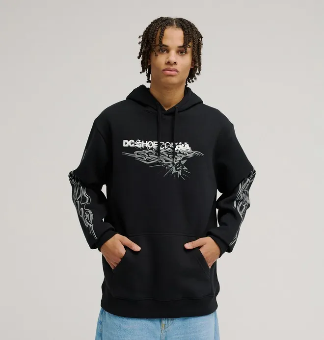 Side Flame - Sudadera con capucha Negro Hombre