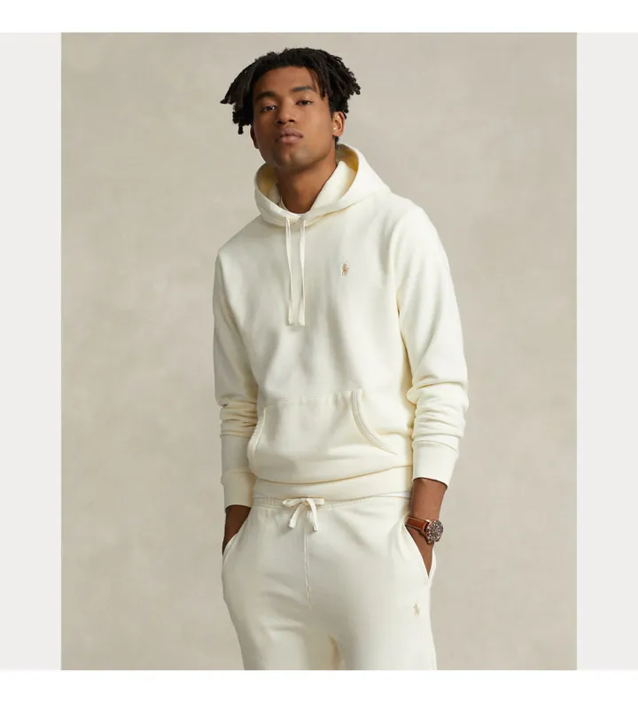 Polo Ralph Lauren para hombre. 710916690003 Sudadera de rizo con capucha beige (L), Casual, Algodón