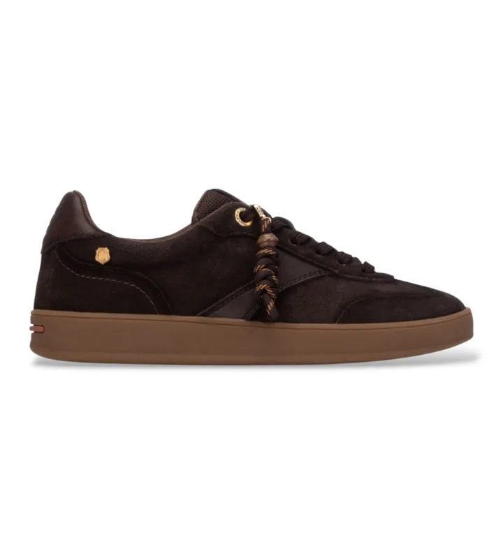 Carmela para mujer. 16437202-MARRON Zapatillas de Piel 164372 marrón (36), Plano, Ante, Cordones, Casual
