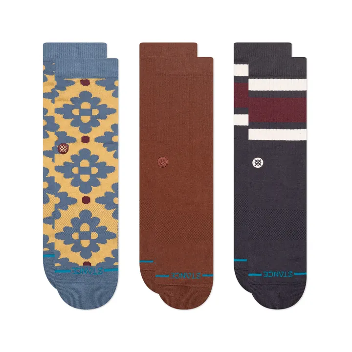 Stance Calcetines 'Ceramic Crew'  añil / amarillo / berenjena / óxido / blanco