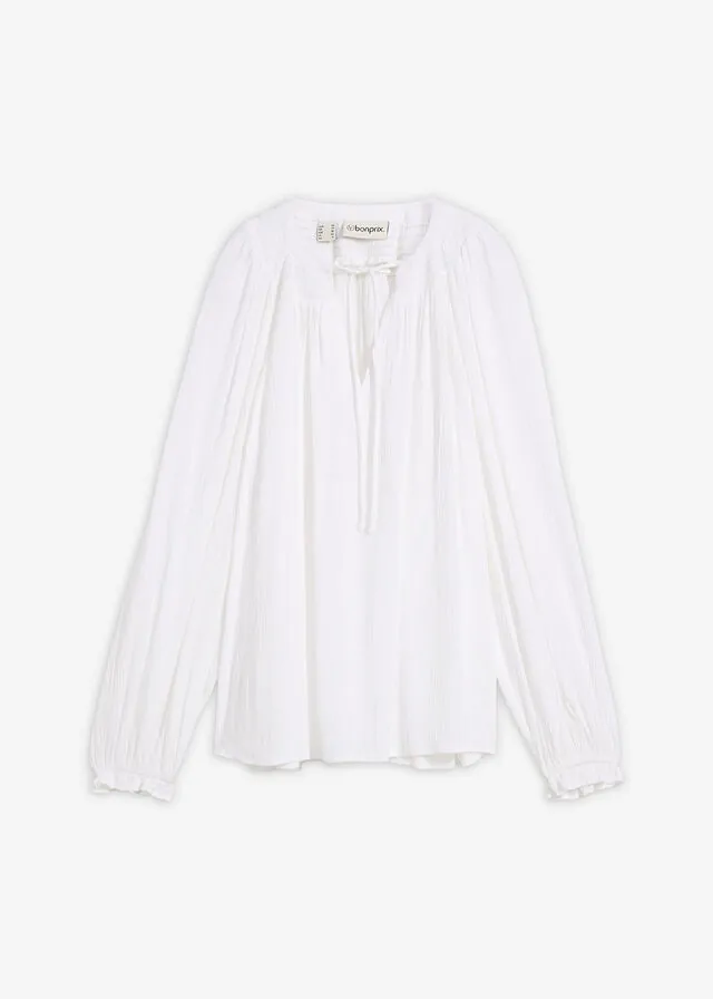 Blusa tipo túnica de viscosa fluida