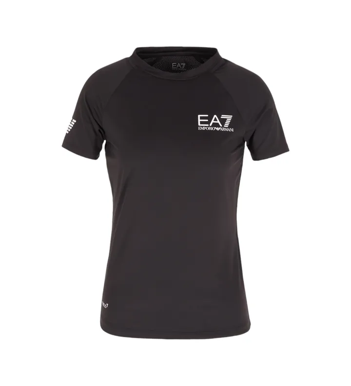 EA7 para mujer. 8NTT70_TJEMZ Camiseta Deportiva negro (3XL), Deportivo, Multideporte, Poliamida, Manga corta